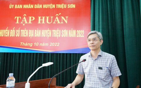 Hội nghị tập huấn chuyển đổi số, kỹ năng số trên địa bàn huyện Triệu Sơn năm 2022