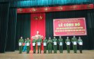 Lễ công bố Quyết định của Giám đốc Công an tỉnh về điều động công an chính quy đảm nhiệm các chức danh công an xã