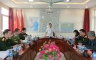 Đồng chí Bí thư Huyện ủy Mai Nhữ Thắng làm việc với Ban chỉ huy Quân sự huyện.