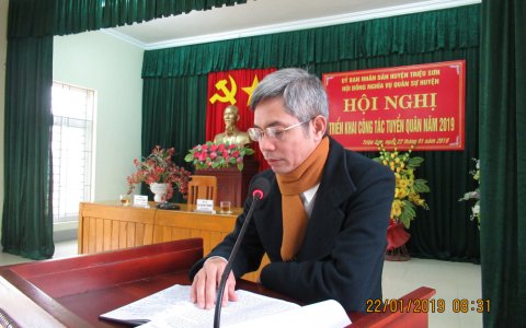 Hội đồng nghĩa vụ quân sự huyện Triệu Sơn tổ chức Hội nghị triển khai công tác tuyển quân năm 2019