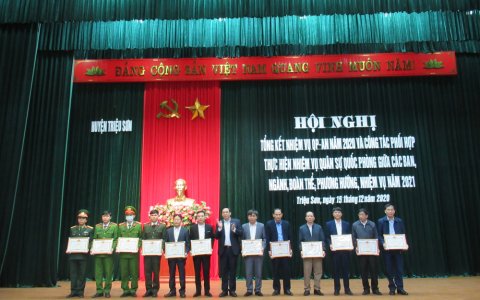 Huyện Triệu Sơn tổng kết công tác Quốc phòng - An ninh năm 2020, triển khai nhiệm vụ năm 2021