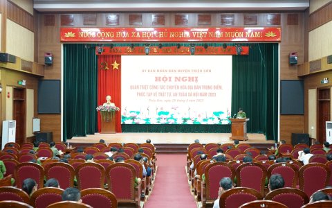 Hội nghị quán triệt công tác chuyển hóa địa bàn trọng điểm, phức tạp về trật tự, an toàn xã hội năm 2023.