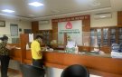 Các đồng chí lãnh đạo huyện thăm, động viên các đơn vị quyết toán, khóa sổ ngân sách cuối năm 2021