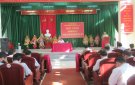 Đồng chí Lê Kim Chất, PBT Thường trực Huyện ủy, Chủ tịch HĐND huyện giao ban với xã các cụm I, Cụm II, Cụm III, Cụm VI, Cụm về sản xuất vụ đông