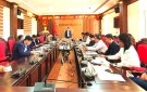 UBND huyện tổ chức hội nghị về tiến độ cung cấp nước sạch tập trung đối với các xã xây dựng NTM nâng cao, NTM kiểu mẫu trên địa bàn huyện