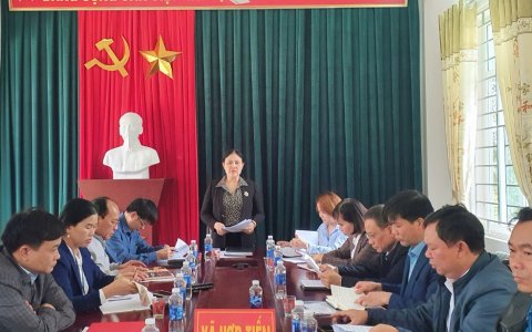 Hội nghị giao ban cụm 8 tại xã Hợp Tiến về tình hình thực hiện nhiệm vụ của các địa phương trong quý 1/2023