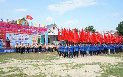 Xã Thọ Phú tổ chức hôi trại hè thanh thiếu nhi chào mừng 78 năm ngày Quốc khánh.