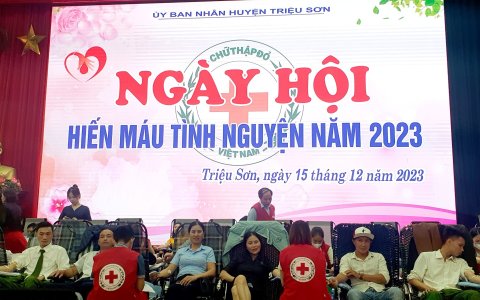 Huyện Triệu Sơn tổ chức ngày hội hiến máu tình nguyện năm 2023