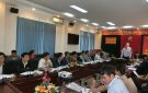Đoàn kiểm tra của Văn phòng điều phối xây dựng NTM tỉnh về làm việc tại huyện Triệu Sơn.