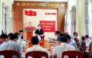 Các đồng chí trong BTV Huyện ủy kiểm tra tiến độ thực hiện hoàn thiện và nâng cao chất lượng các tiêu chí nông thôn mới
