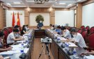 Thường trực Huyện uỷ làm việc với các Tiểu ban phục vụ Lễ công bố Quyết định huyện Triệu Sơn đạt chuẩn NTM 2020 và đón nhận huân chương lao động hạng Ba.