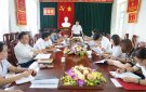 Đoàn kiểm tra về tiến độ thực hiện xây dựng tiêu chí xã, thị trấn ATTP nâng cao năm 2022 của huyện kiểm tra tại xã Thọ Vực.