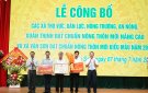 Lễ Công bố xã đạt chuẩn nông thôn mới nâng cao, nông thôn mới kiểu mẫu năm 2022 trên địa bàn huyện