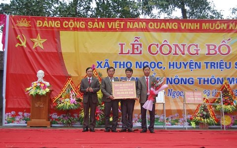 Xã Thọ Ngọc huyện Triệu Sơn tổ chức lễ công bố đạt chuẩn nông thôn mới.