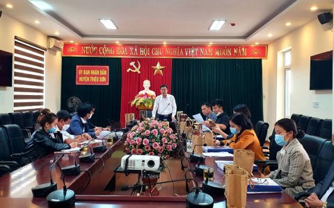 Hội đồng đánh giá sản phẩm OCOP huyện Triệu Sơn tổ chức hội nghị đánh giá sản phẩm OCOP cấp huyện đợt 1 năm 2022