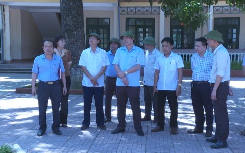Chủ tịch UBND huyện kiểm tra tiến độ thực hiện các tiêu chí xây dựng nông thôn mới nâng cao xã An Nông