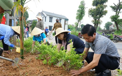 Điểm nhấn công tác môi trường ở Xã NTM kiểu mẫu Vân Sơn 