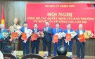 HUYỆN ỦY TRIỆU SƠN CÔNG BỐ CÁC QUYẾT ĐỊNH VỀ CÔNG TÁC CÁN BỘ