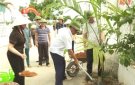 Thường vụ Huyện ủy trồng tặng hàng Cau tại tuyến đường mẫu xã Hợp Thành