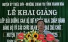 Khai giảng lớp bồi dưỡng cán bộ dự nguồn BCH Đảng bộ và các chức danh lãnh đạo chủ chốt huyện Triệu Sơn, nhiệm kỳ 2020-2025.