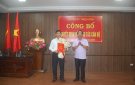 Công bố Quyết định, điều động, bổ nhiệm Chánh Văn phòng Huyện ủy 