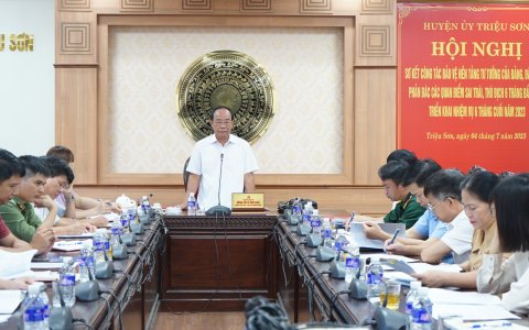 Hội nghị sơ kết công tác bảo vệ nền tảng tư tưởng của Đảng, đấu tranh phản bác các quan điểm sai trái, thù địch 6 tháng đầu năm, triển khai nhiệm vụ 6 tháng cuối năm 2023.